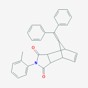 molecular formula C29H23NO2 B300822 8-(diphenylmethylidene)-2-(2-methylphenyl)-3a,4,7,7a-tetrahydro-1H-4,7-methanoisoindole-1,3(2H)-dione 