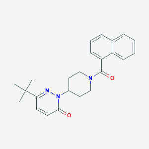 molecular formula C24H27N3O2 B3008224 6-Tert-butyl-2-[1-(naphthalene-1-carbonyl)piperidin-4-yl]pyridazin-3-one CAS No. 2309588-72-3