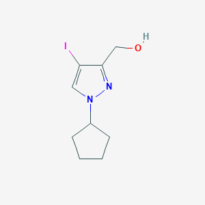 molecular formula C9H13IN2O B3008228 (1-环戊基-4-碘-1H-吡唑-3-基)甲醇 CAS No. 2101198-97-2