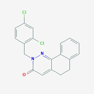 molecular formula C19H14Cl2N2O B3008239 2-(2,4-二氯苯甲基)-5,6-二氢苯并[h]辛诺林-3(2H)-酮 CAS No. 478042-22-7