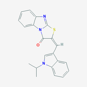 molecular formula C21H17N3OS B300824 2-[(1-isopropyl-1H-indol-3-yl)methylene][1,3]thiazolo[3,2-a]benzimidazol-3(2H)-one 