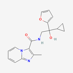 molecular formula C18H19N3O3 B3008247 N-(2-cyclopropyl-2-(furan-2-yl)-2-hydroxyethyl)-2-methylimidazo[1,2-a]pyridine-3-carboxamide CAS No. 1421492-12-7