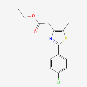 molecular formula C14H14ClNO2S B3008249 Ethyl 2-[2-(4-chlorophenyl)-5-methyl-1,3-thiazol-4-yl]acetate CAS No. 130559-77-2