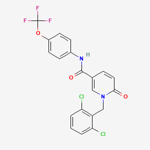 1-[(2,6-dichlorophenyl)methyl]-6-oxo-N-[4-(trifluoromethoxy)phenyl]pyridine-3-carboxamide