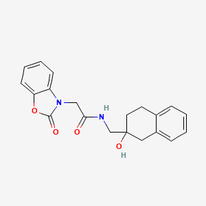 molecular formula C20H20N2O4 B3008257 N-((2-hydroxy-1,2,3,4-tetrahydronaphthalen-2-yl)methyl)-2-(2-oxobenzo[d]oxazol-3(2H)-yl)acetamide CAS No. 1421477-97-5