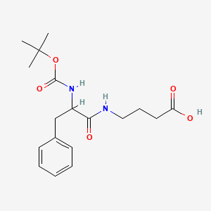 molecular formula C18H26N2O5 B3008258 4-(2-tert-Butoxycarbonylamino-3-phenyl-propionylamino)-butyric acid CAS No. 1097632-70-6