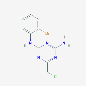 molecular formula C10H9BrClN5 B3008267 N-(2-溴苯基)-6-(氯甲基)-1,3,5-三嗪-2,4-二胺 CAS No. 105704-34-5