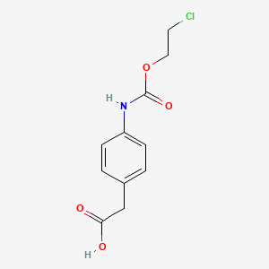 molecular formula C11H12ClNO4 B3008268 2-(4-{[(2-Chloroethoxy)carbonyl]amino}phenyl)acetic acid CAS No. 437982-64-4