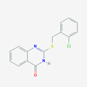 molecular formula C15H11ClN2OS B3008275 2-((2-chlorobenzyl)thio)quinazolin-4(3H)-one CAS No. 403723-28-4