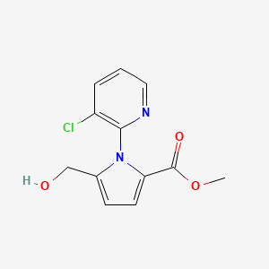molecular formula C12H11ClN2O3 B3008278 1-(3-氯吡啶-2-基)-5-(羟甲基)-1H-吡咯-2-甲酸甲酯 CAS No. 1240526-35-5