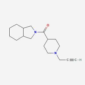 molecular formula C17H26N2O B3008286 1,3,3a,4,5,6,7,7a-八氢异吲哚-2-基-(1-丙-2-炔基哌啶-4-基)甲酮 CAS No. 1423468-16-9