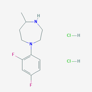 molecular formula C12H18Cl2F2N2 B3008288 1-(2,4-Difluorophenyl)-5-methyl-1,4-diazepane dihydrochloride CAS No. 2126163-02-6