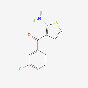 molecular formula C11H8ClNOS B3008290 (2-Aminothiophen-3-yl)(3-chlorophenyl)methanone CAS No. 399043-49-3
