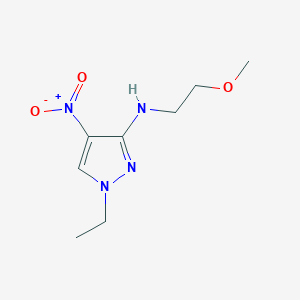 molecular formula C8H14N4O3 B3008291 1-Ethyl-N-(2-methoxyethyl)-4-nitro-1H-pyrazol-3-amine CAS No. 1429418-51-8