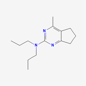 molecular formula C14H23N3 B3008295 4-甲基-N,N-二丙基-6,7-二氢-5H-环戊并[d]嘧啶-2-胺 CAS No. 343374-35-6