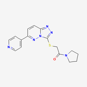 2-[(6-Pyridin-4-yl-[1,2,4]triazolo[4,3-b]pyridazin-3-yl)sulfanyl]-1-pyrrolidin-1-ylethanone