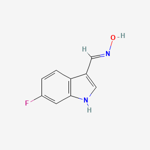 molecular formula C9H7FN2O B3008304 1H-Indole-3-carboxaldehyde, 6-fluoro-, oxime CAS No. 1261025-10-8