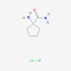 molecular formula C6H13ClN2O B3008307 1-Aminocyclopentane-1-carboxamide hydrochloride CAS No. 17704-76-6