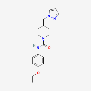 molecular formula C18H24N4O2 B3008308 4-((1H-吡唑-1-基)甲基)-N-(4-乙氧苯基)哌啶-1-甲酰胺 CAS No. 1421508-02-2