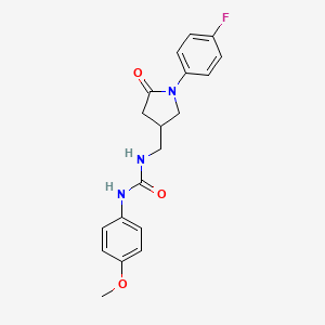 1-((1-(4-Fluorophenyl)-5-oxopyrrolidin-3-yl)methyl)-3-(4-methoxyphenyl)urea