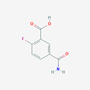 molecular formula C8H6FNO3 B3008314 5-Carbamoyl-2-fluorobenzoic acid CAS No. 1427082-77-6