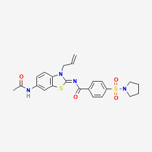 (Z)-N-(6-acetamido-3-allylbenzo[d]thiazol-2(3H)-ylidene)-4-(pyrrolidin-1-ylsulfonyl)benzamide