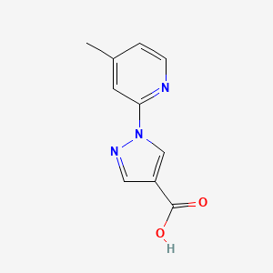 molecular formula C10H9N3O2 B3008316 1-(4-甲基吡啶-2-基)吡唑-4-羧酸 CAS No. 1250238-68-6