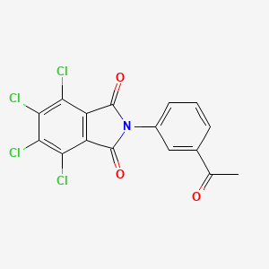 molecular formula C16H7Cl4NO3 B3008319 2-(3-Acetylphenyl)-4,5,6,7-tetrachloroisoindole-1,3-dione CAS No. 850782-37-5