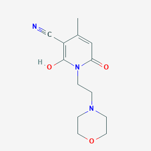 molecular formula C13H17N3O3 B3008328 6-Hydroxy-4-methyl-1-[2-(morpholin-4-yl)ethyl]-2-oxo-1,2-dihydropyridine-3-carbonitrile CAS No. 751437-96-4