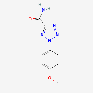 molecular formula C9H9N5O2 B3008329 2-(4-methoxyphenyl)-2H-tetrazole-5-carboxamide CAS No. 1396795-53-1