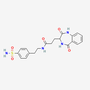 molecular formula C20H22N4O5S B3008331 3-(2,5-dioxo-2,3,4,5-tetrahydro-1H-benzo[e][1,4]diazepin-3-yl)-N-(4-sulfamoylphenethyl)propanamide CAS No. 1190755-23-7