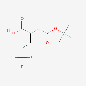 molecular formula C11H17F3O4 B3008333 (2R)-2-[2-(tert-butoxy)-2-oxoethyl]-5,5,5-trifluoropentanoic acid CAS No. 1401067-08-0