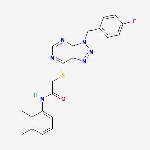 molecular formula C21H19FN6OS B3008338 N-(2,3-二甲苯基)-2-((3-(4-氟苄基)-3H-[1,2,3]三唑并[4,5-d]嘧啶-7-基)硫代)乙酰胺 CAS No. 863453-22-9