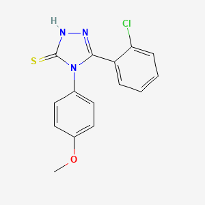 molecular formula C15H12ClN3OS B3008343 5-(2-chlorophenyl)-4-(4-methoxyphenyl)-4H-1,2,4-triazole-3-thiol CAS No. 370848-65-0