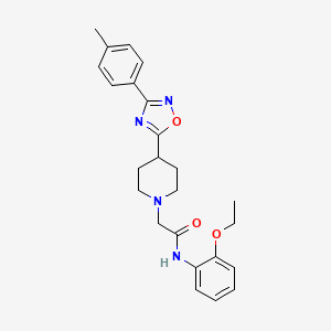 molecular formula C24H28N4O3 B3008361 N-(2-ethoxyphenyl)-2-(4-(3-(p-tolyl)-1,2,4-oxadiazol-5-yl)piperidin-1-yl)acetamide CAS No. 1251630-73-5