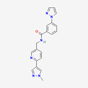 N-((6-(1-methyl-1H-pyrazol-4-yl)pyridin-3-yl)methyl)-3-(1H-pyrazol-1-yl)benzamide