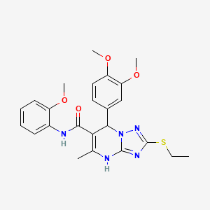 7-(3,4-dimethoxyphenyl)-2-(ethylthio)-N-(2-methoxyphenyl)-5-methyl-4,7-dihydro[1,2,4]triazolo[1,5-a]pyrimidine-6-carboxamide