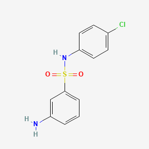 molecular formula C12H11ClN2O2S B3008379 3-氨基-N-(4-氯苯基)-苯磺酰胺 CAS No. 327092-56-8