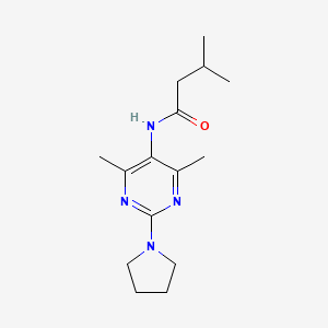 N-(4,6-dimethyl-2-(pyrrolidin-1-yl)pyrimidin-5-yl)-3-methylbutanamide