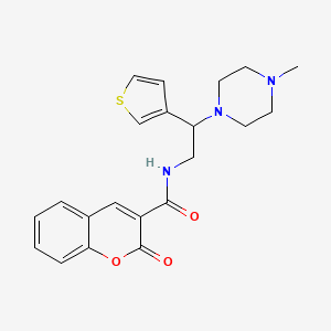 N-(2-(4-methylpiperazin-1-yl)-2-(thiophen-3-yl)ethyl)-2-oxo-2H-chromene-3-carboxamide