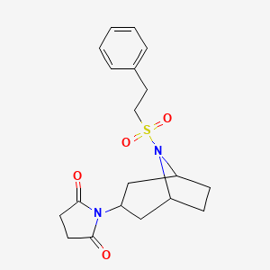 1-((1R,5S)-8-(phenethylsulfonyl)-8-azabicyclo[3.2.1]octan-3-yl)pyrrolidine-2,5-dione
