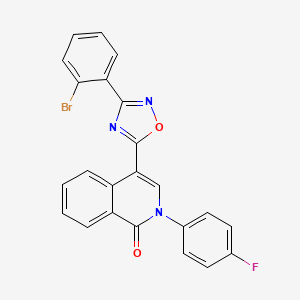 4-(3-(2-bromophenyl)-1,2,4-oxadiazol-5-yl)-2-(4-fluorophenyl)isoquinolin-1(2H)-one