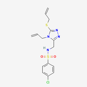 N-{[4-allyl-5-(allylsulfanyl)-4H-1,2,4-triazol-3-yl]methyl}-4-chlorobenzenesulfonamide