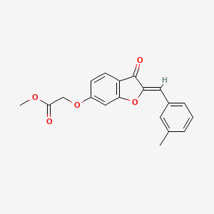 (Z)-methyl 2-((2-(3-methylbenzylidene)-3-oxo-2,3-dihydrobenzofuran-6-yl)oxy)acetate