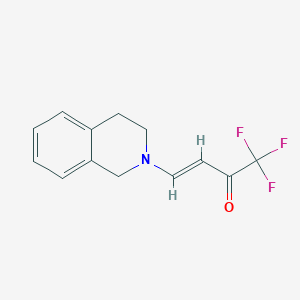 molecular formula C13H12F3NO B3008403 (E)-4-[3,4-dihydro-2(1H)-isoquinolinyl]-1,1,1-trifluoro-3-buten-2-one CAS No. 478040-73-2