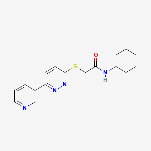 N-cyclohexyl-2-(6-pyridin-3-ylpyridazin-3-yl)sulfanylacetamide