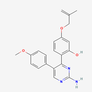2-(2-Amino-5-(4-methoxyphenyl)pyrimidin-4-yl)-5-((2-methylallyl)oxy)phenol