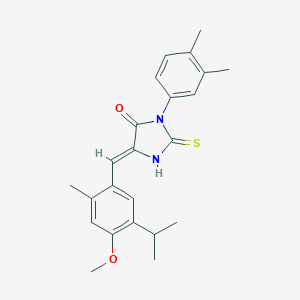 molecular formula C23H26N2O2S B300841 3-(3,4-Dimethylphenyl)-5-(5-isopropyl-4-methoxy-2-methylbenzylidene)-2-thioxo-4-imidazolidinone 