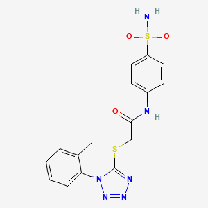 2-[1-(2-methylphenyl)tetrazol-5-yl]sulfanyl-N-(4-sulfamoylphenyl)acetamide