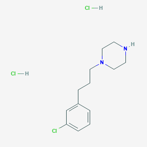 molecular formula C13H21Cl3N2 B3008418 1-[3-(3-氯苯基)丙基]哌嗪二盐酸盐 CAS No. 1266694-48-7